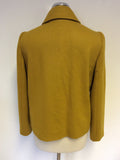 JAEGER MUSTARD WOOL BLEND JACKET SIZE 10