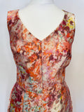BRAND NEW DAMSEL IN A DRESS ORANGE & MULTI COLOURED FIT & FLARE DRESS SIZE 8