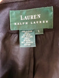 RALPH LAUREN BLACK SILK BELTED JACKET SIZE L