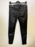 BRAND NEW ARMANI JEANS J28 ORCHID BLACK COATED SKINNY LEG JEANS SIZE 26
