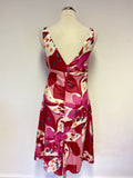 EMPORIO ARMANI SILK PRINT SPECIAL OCCASION DRESS SIZE 40 UK 8