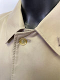 BURBERRY BEIGE COTTON BLEND BUTTON UP OVERCOAT/ MAC SIZE 50 UK 40 REG