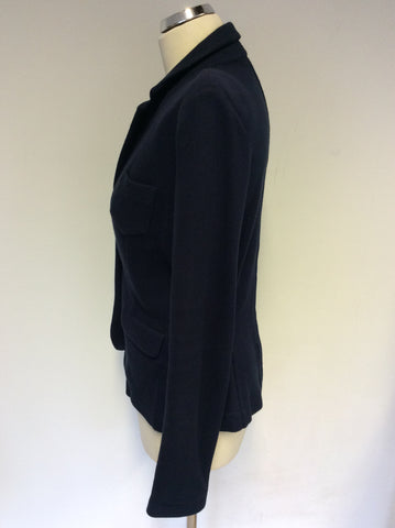WHISTLES DARK BLUE COTTON JACKET SIZE 10