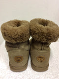 EMU STINGER LO LIGHT BROWN SHEEPKIN BOOTS SIZE 6/39