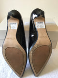 CLARKS BLACK PATENT LEATHER HEELS SIZE 5/38