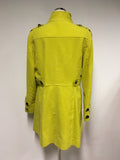 MARKS & SPENCER LIME COTTON COAT SIZE 14