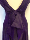 VINTAGE MONSOON TWILIGHT PURPLE SILK EVENING/ OCCASION  DRESS SIZE 12 FIT UK 10
