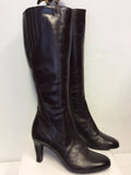 BRAND NEW JANE SHILTON DARK BROWN LEATHER KNEE LENGTHBOOTS SIZE 5/38