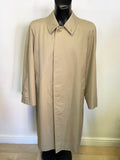 BURBERRY BEIGE COTTON BLEND BUTTON UP OVERCOAT/ MAC SIZE 50 UK 40 REG