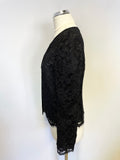 LK BENNETT LILYAN BLACK LACE SPECIAL OCCASION JACKET SIZE 10