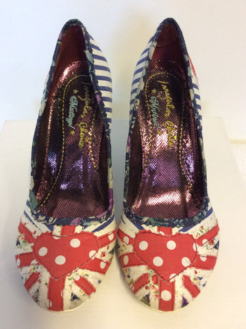 NEW EX DISPLAY IRREGULAR CHOICE STRIPE,SPOT & FLORAL PRINT HEELS SIZE 6/39