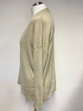 THE WHITE COMPANY 100% CASHMERE BEIGE V NECK JUMPER SIZE M