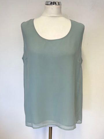 BRAND NEW GRAY & OSBORNE SAGE GREEN SEQUINNED JACKET , TOP & TROUSER SUIT SIZE 16