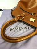 MODALU PIPPA CHESTNUT BROWN LEATHER TOTE BAG