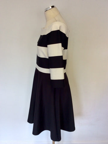 COAST BLACK & WHITE STRIPE SPECIAL OCCASION DRESS SIZE 16