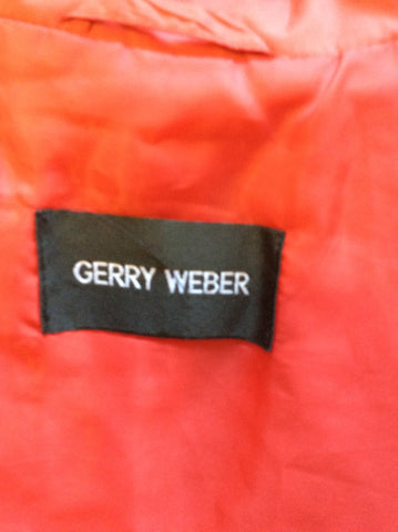GERRY WEBER RED ZIP UP GILET SIZE10