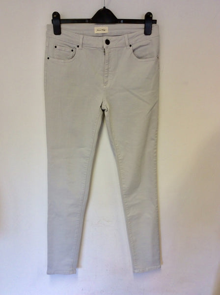 AMERICAN VINTAGE PALE GREY SKINNY LEG JEANS SIZE 30W /32L
