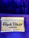 FRANK USHER BLUE STRAPLESS COCKTAIL DRESS FIT UK 8