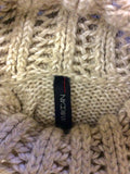 MARCCAIN OATMEAL BEIGE ROLL NECK JUMPER SIZE 4 UK 16