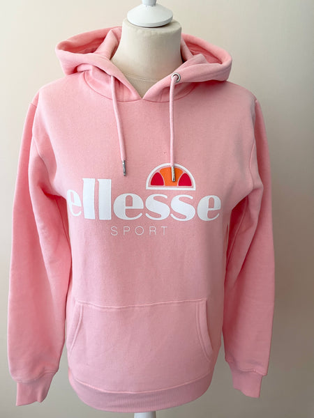 ELLESSE SPORTS PALE PINK HOODED SWEATSHIRT SIZE 10