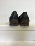 BRAND NEW JANE SHILTON ISABELLA NAVY BLUE LEATHER LOAFER FLATS SIZE 4/37