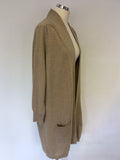BRAND NEW MARKS & SPENCER LIGHT CAMEL 100% CASHMERE CARDIGAN SIZE 20