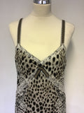 Marccain Leopard Print Wool Blend Dress Size N5 UK 14/16
