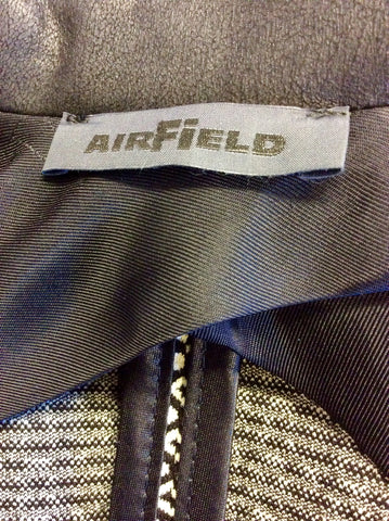 AIRFIELD BLACK & WHITE PRINT JACKETS & CAPRI PANT TROUSER SUIT SIZE 8