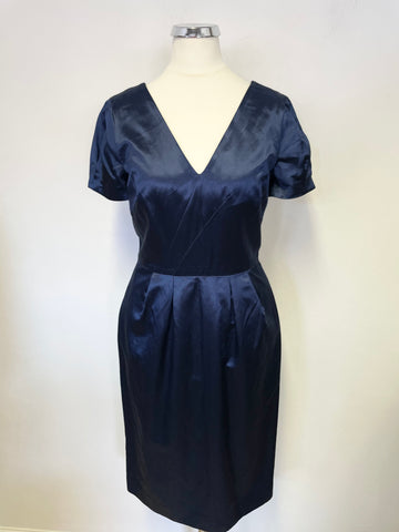 BRAND NEW WHISTLES MIDNIGHT BLUE SATEEN SPECIAL OCCASION DRESS SIZE 8