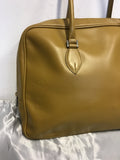 FURLA CAMEL LEATHER TOTE BAG WITH SHOULDER STRAP