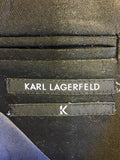 KARL LAGERFIELD BLACK WAX COATED JACKET SIZE L