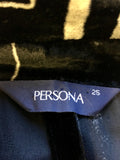 PERSONA BY MARINA RINALDI BLACK & SILVER GREY VELVET JACKET SIZE 25 UK 20