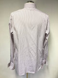 RALPH LAUREN POLO REGENT CUSTOM FIT PINK & NAVY STRIPE COTTON SHIRT SIZE 17”
