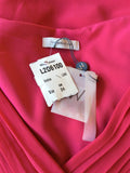 BRAND NEW WINDSMOOR FUSCHIA PINK BEADED TRIM SILK OCCASION DRESS SIZE 24