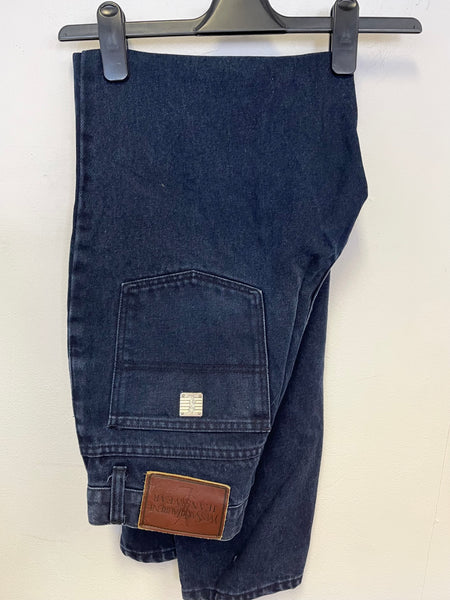 YVES SAINT LAURENT DARK BLUE STRAIGHT LEG JEANS SIZE 32W/32L
