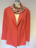 BRAND NEW HUDSON & ONSLO APRICOT JACKET WITH DETACHABLE SCARF SIZE 22