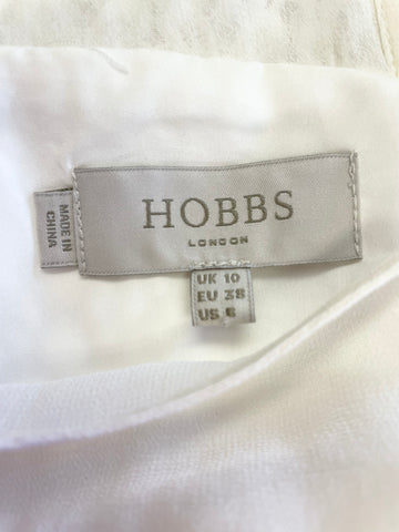 HOBBS WHITE LACE SLEEVELESS PENCIL DRESS SIZE 10