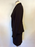 PEPPERBERRY BLACK WOOL BLEND JACKET,SKIRT & DRESS SUIT SIZE 10