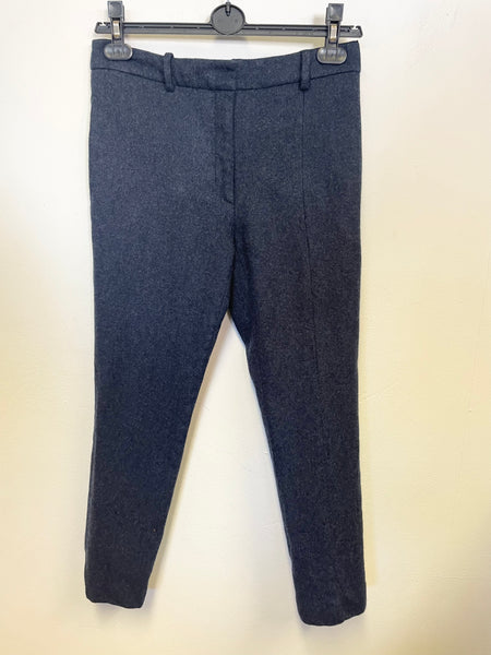 PRINGLE DARK BLUE WOOL TAPERED LEG CAPRI TROUSERS  SIZE 6