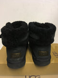 UGG JOCELYN BLACK LEATHER SHORT BOOTS SIZE 6.5/39