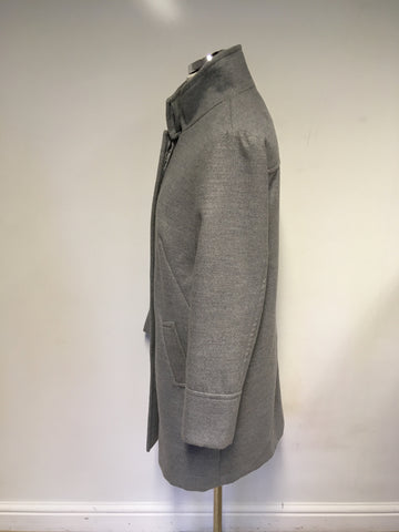 MARKS & SPENCER CLASSIC LIGHT GREY COAT SIZE 10