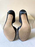 NO 1 JENNY PACKHAM PEONIE NAVY BLUE LACE BOW TRIM PEEPTOE HEELS SIZE 6/39