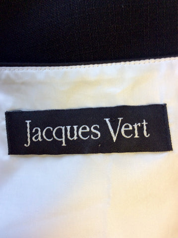 JACQUES VERT BLACK & WHITE LEMON TRIM SPECIAL OCCASION DRESS SIZE 12