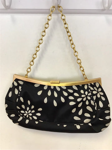 TED BAKER BLACK & WHITE SILK SPECIAL OCCASION DRESS & MATCHING BAG SIZE 4 UK 14