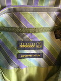 TED BAKER GREEN & PURPLE STRIPE COTTON SHIRT SIZE 17”