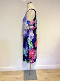 COAST MULTI COLOURED FLORAL PRINT PENCIL DRESS SIZE 16