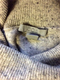 COS GREY MARL OVERSIZE WOOL POLO NECK JUMPER SIZE M