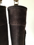 MOLOH TETBURY ENGLAND DARK BROWN SUEDE TASSEL TRIM BOOTS SIZE 3/36