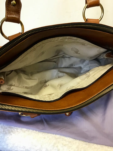 MODALU PIPPA CHESTNUT BROWN LEATHER TOTE BAG