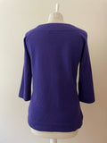 MARKS & SPENCER AUTOGRAPH CASHMERE PURPLE  BOAT NECKLINE JUMPER SIZE 12